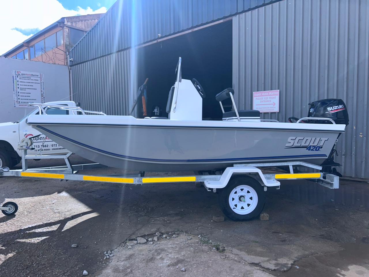 420 SCOUT ON GALV TRAILER WITH DF30 SUZUKU 4-STROKE - Image 7