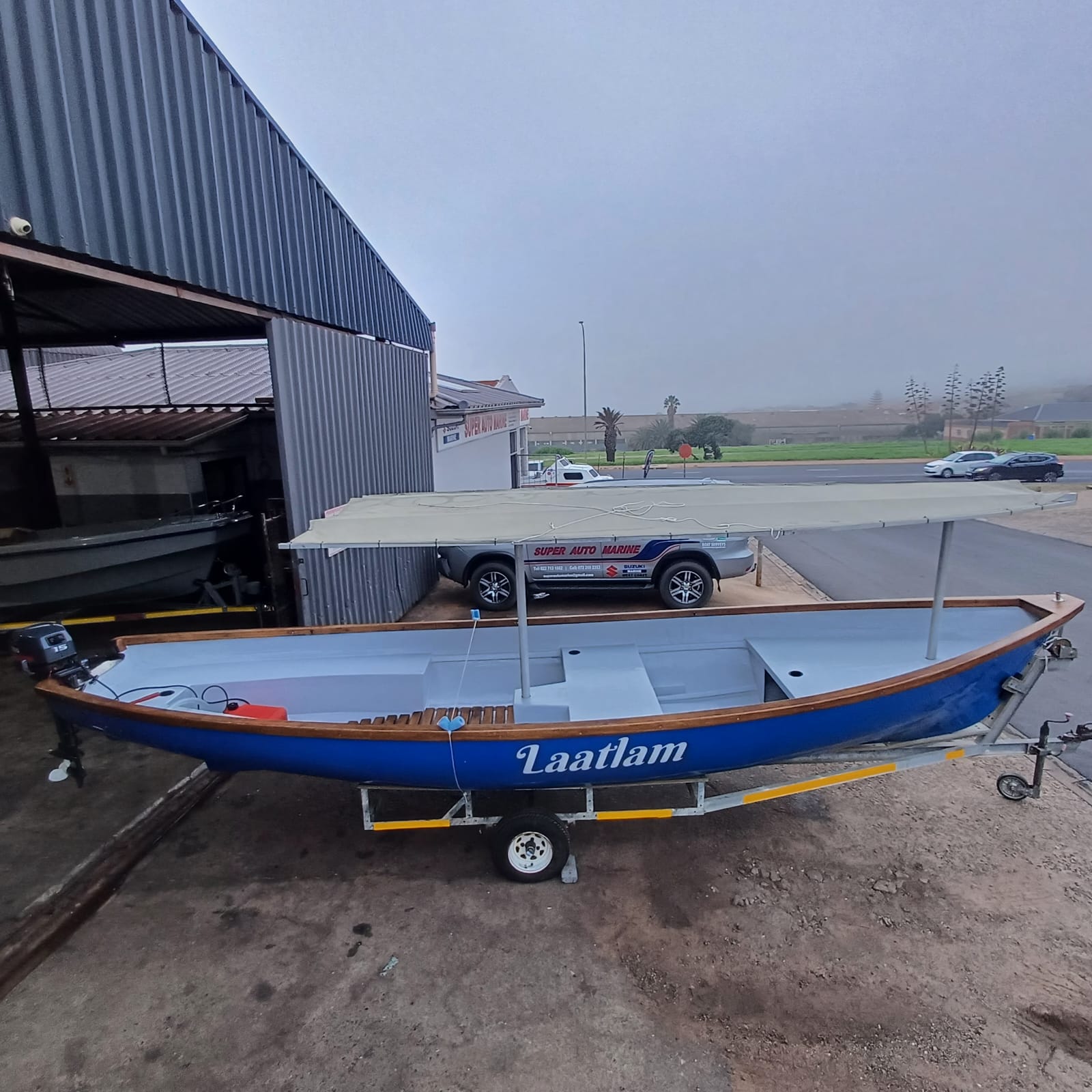 6M LELLO BOAT ON TRAILER WITH 15HP YAMAHA ENDURO